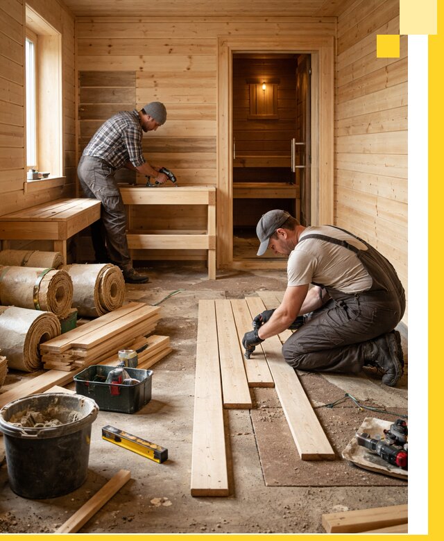 Индивидуальный проект бани с комнатой отдыха под ключ в Новокуйбышевске