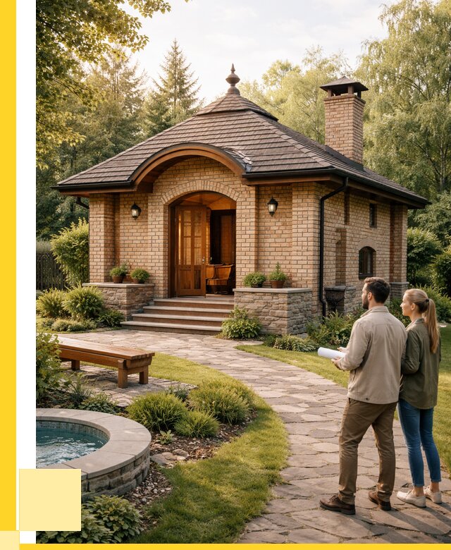 Проект кирпичной бани в Новокуйбышевске от 30726 р. | ЭриданНвб