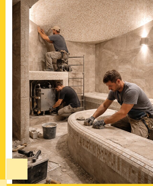 Монтаж хамамов под ключ в Новокуйбышевске от 256050 р. ЭриданНвб