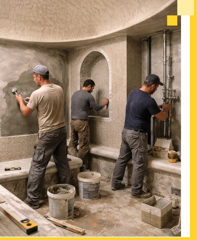 Профессиональный монтаж хамамов под ключ в Новокуйбышевске с гарантией