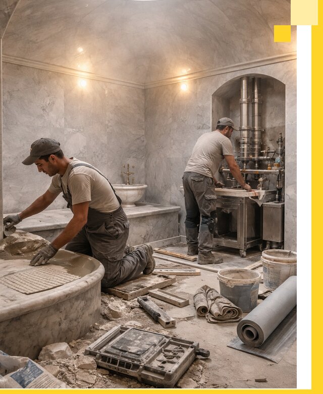 Строительство турецких бань хаммам под ключ в Новокуйбышевске