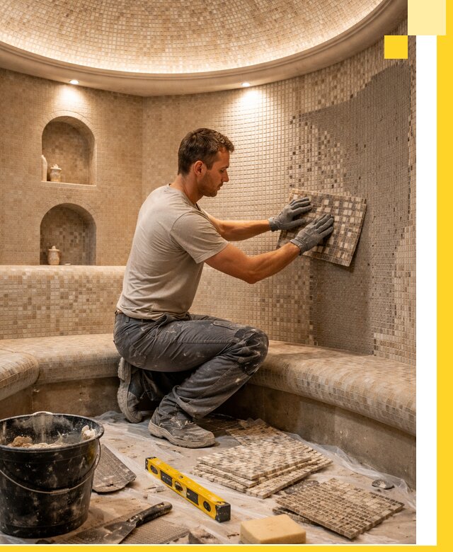 Устройство и монтаж домашнего хамама под ключ в Новокуйбышевске