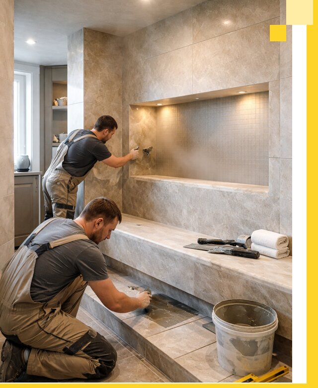 Профессиональное строительство хамама в квартире в Новокуйбышевске