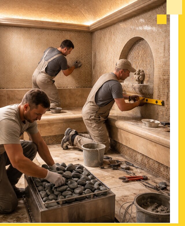 Проектирование и строительство хамама и сауны в Новокуйбышевске