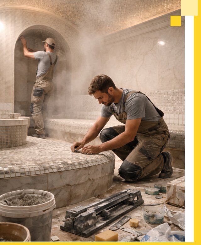 Профессиональный дизайн хамама и SPA под ключ в Новокуйбышевске