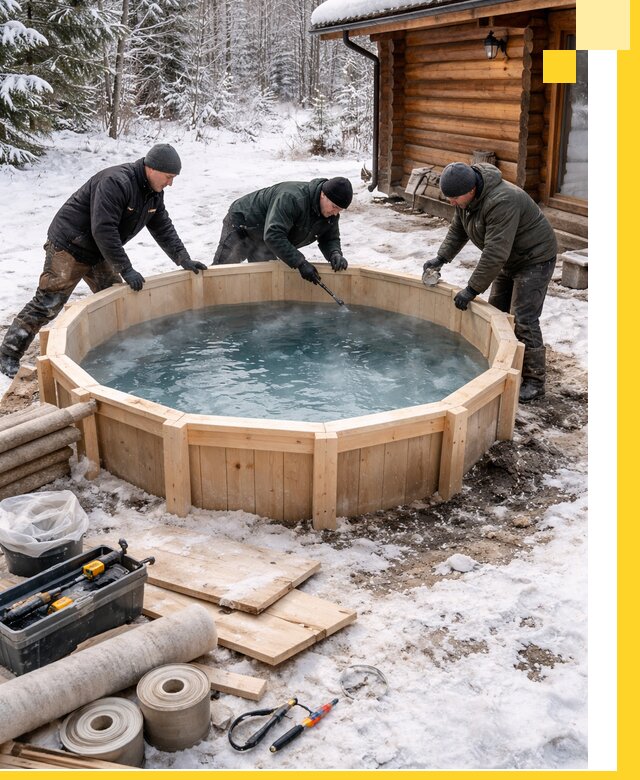 Изготовление и установка ледяных купелей под ключ в Новокуйбышевске