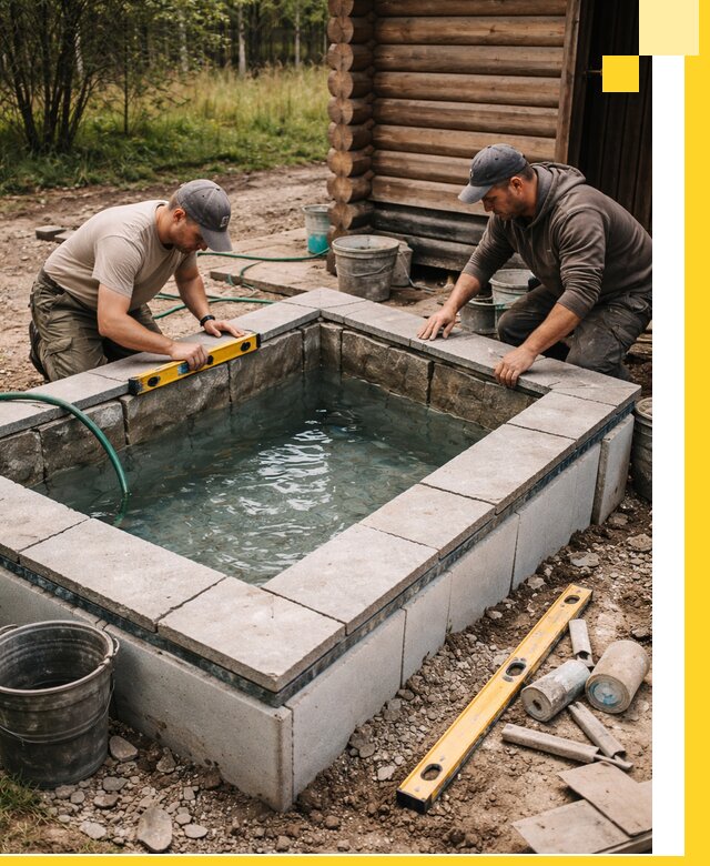 Изготовление и установка холодных купелей под ключ в Новокуйбышевске